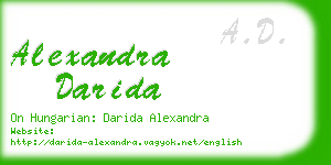 alexandra darida business card